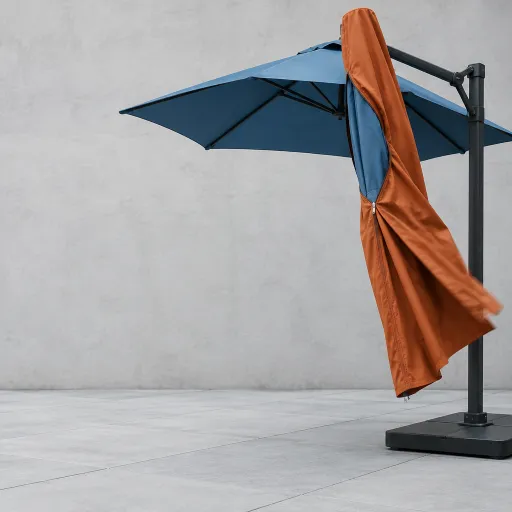Parasol déporté et housse de protection : l’alliance élégante pour un jardin confortable