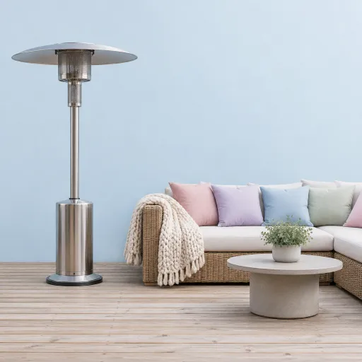 Parasol chauffant au gaz : transformer votre terrasse en salon d’hiver élégant