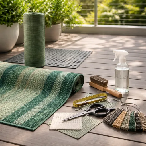 Tapis d’extérieur pour terrasse moderne : comment choisir un modèle élégant et durable
