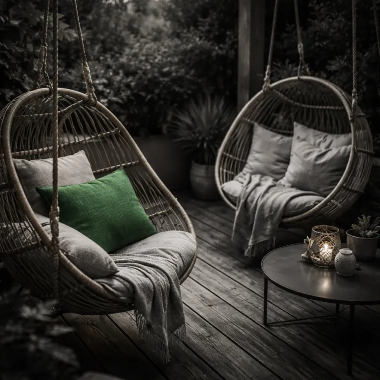 Fauteuils suspendus pour terrasse confortable : créer un cocon élégant en plein air