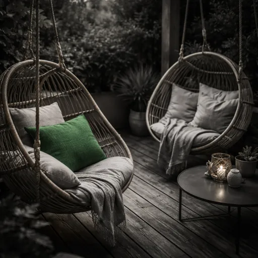 Fauteuils suspendus pour terrasse confortable : créer un cocon élégant en plein air