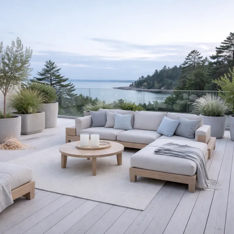 Idées de terrasse cocooning avec lumière : créer une ambiance nocturne élégante et chaleureuse