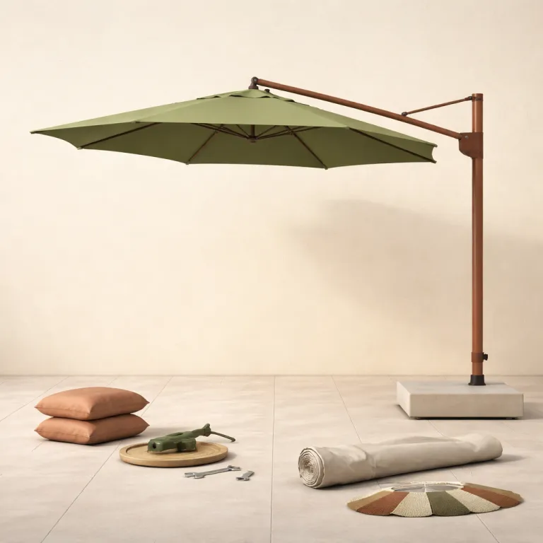 Parasol déporté pour grande terrasse : l’allié élégant des grands espaces extérieurs