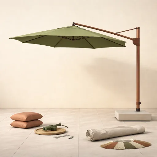Parasol déporté pour grande terrasse : l’allié élégant des grands espaces extérieurs