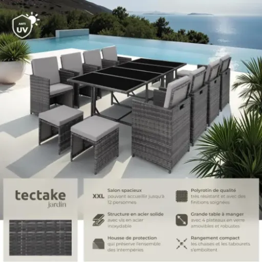 Test tectake Salon en Résine Tressée : un gros ensemble pour recevoir, mais pas sans compromis