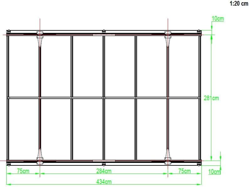 Carport Autoportant en Aluminium et Polycarbonate 6mm 13m² - Protection Véhicule Anthracite avec Kit d'ancrage - Structure Résistante Anti-UV avec Gouttières