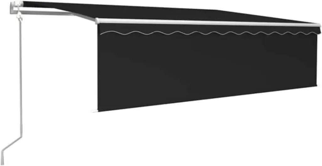 Store banne Motorisé 5X 3 m Store banne Aluminium avec LED et télécommande Auvent de Terrasse Rétractable aux UV pour Patio Balcon-Anthracite-5 x 3 m Anthracite 5 x 3 m