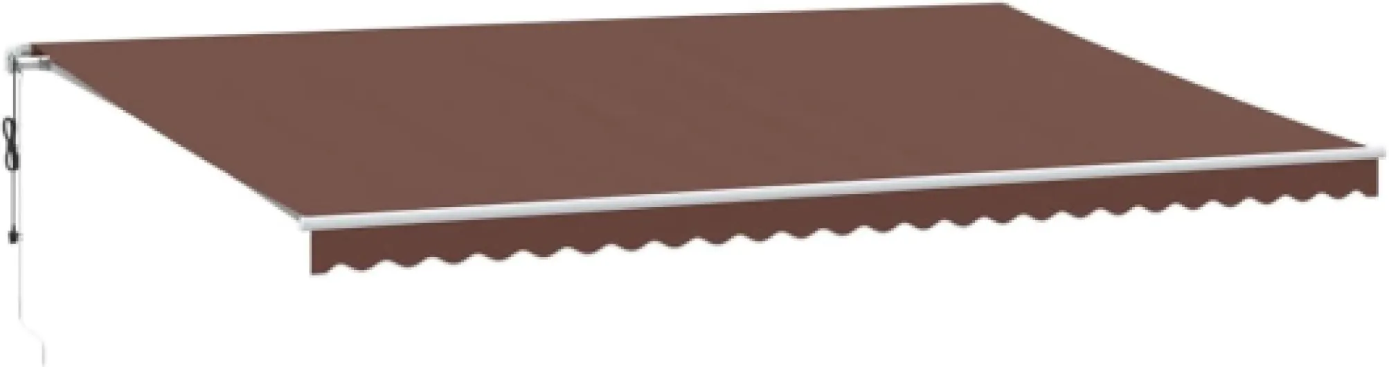 Store Banne Motorisé 6x3 Store banne Electrique avec Télécommande Auvent Rétractable à Bras Repliable pour Balcons Terrasse et Jardin-Marron et blanc-600 x 300 cm