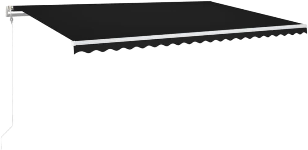Store Banne Motorisé 5x3,5 Store banne Electrique avec Télécommande Auvent Rétractable à Bras Repliable pour Balcons Terrasse et Jardin-Anthracite-500 x 350 cm