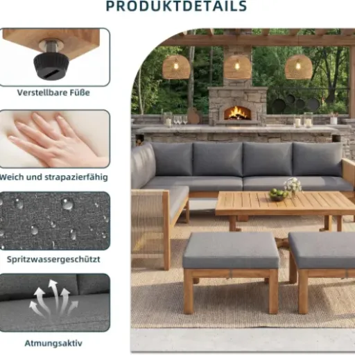 Test Salon de Jardin luckdect 8 places : un gros set modulable qui fait le job pour la terrasse