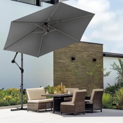 Test vounot Parasol déporté 3M : gros ombrage pas cher, mais pas fait pour durer