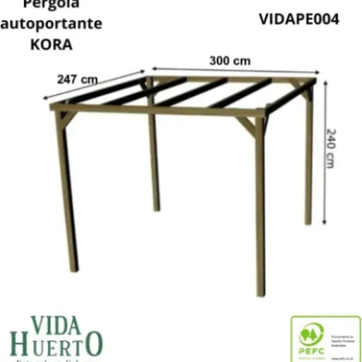 Test Pergola autoportante VidaHuerto Kora : la structure en pin qui fait le job sans chichi