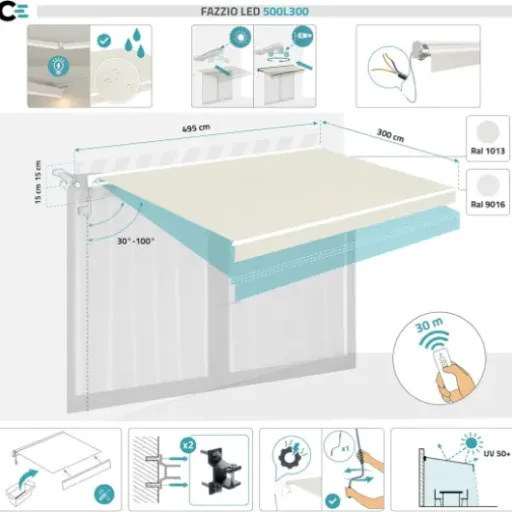 Test Cazeboo Store Banne FAZZIO 5 x 3 m : le gros store motorisé qui fait le taf (si vous n’êtes pas allergique au bricolage)