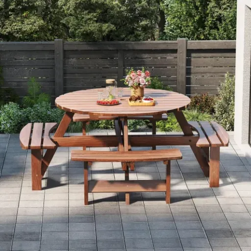 Test GIANTEX Salon de Jardin 8 Personnes : une grande table conviviale… mais pas vraiment pour 8 adultes