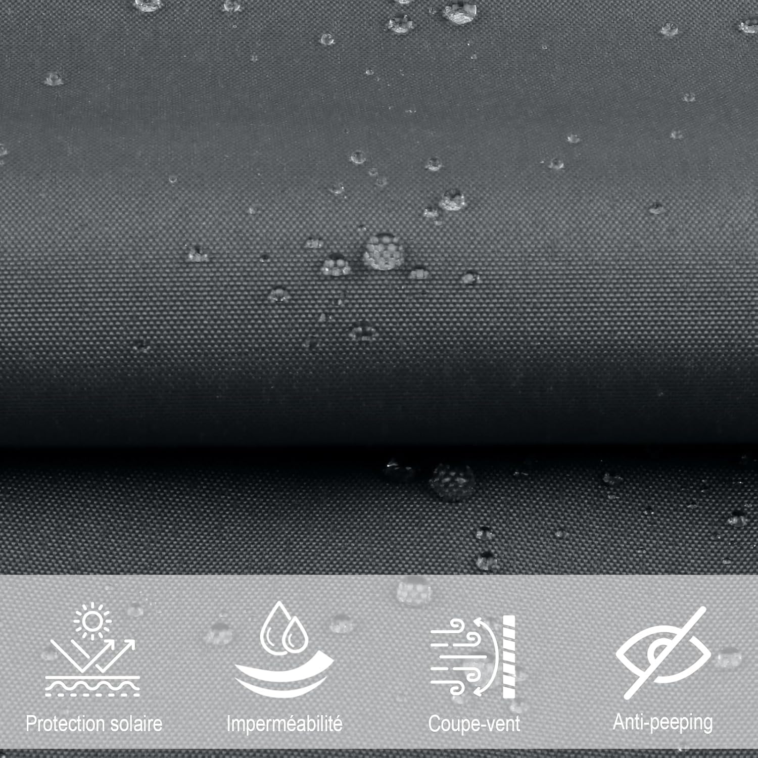 Voile d'ombrage Triangulaire 3x3x3m Imperméable Toile Ombrage UV Protection pour Patio Jardin, Terrasse, Extérieur, Balcon,Gris Anthracite 3x3x3 m Gris Anthracite