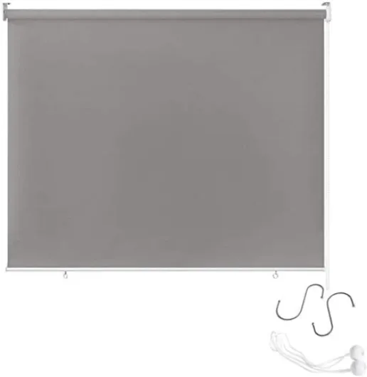UISEBRT Store extérieur vertical, pare-soleil, protection UV, convient au balcon, 180 x 240 cm, gris 180*240cm Gris