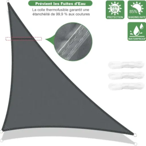 Test AXT SHADE Voile d'ombrage triangulaire 4x4x5,65 m : la toile qui fait le job pour la terrasse sans se ruiner