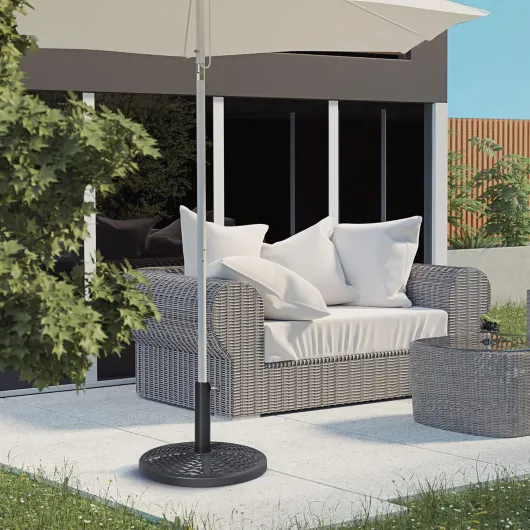 Pied de Parasol Base de lestage Parasol Ø 45 x 33H Poids Net 9 kg Noir