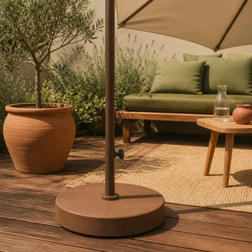 Choisir un pied de parasol élégant et stable pour votre terrasse ou votre jardin