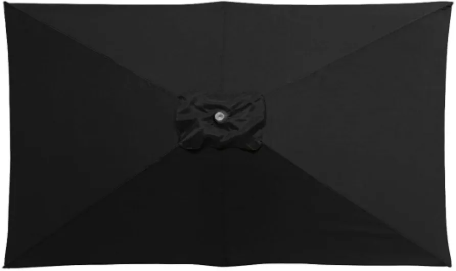 Parasol Droit Ronde, en Aluminium, Pour Jardin et Balcon Extérieur, Protection UV Solaire, Hauteur Réglable Noir 200 x 300 cm