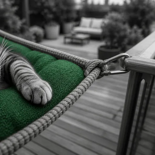 Un hamac pour chat qui sublime votre terrasse : créer un nid douillet en hauteur
