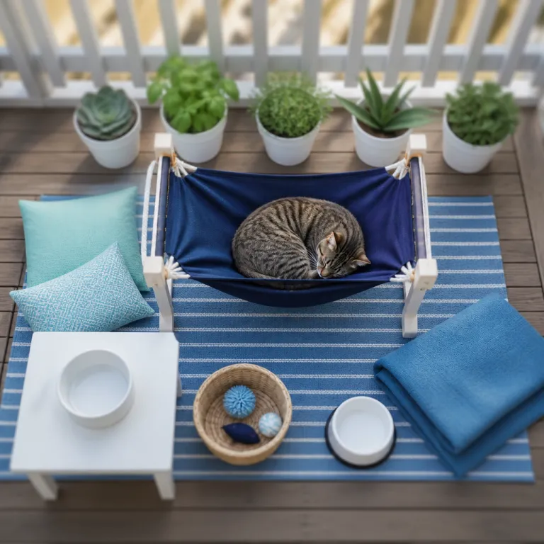 Hamac pour chat : créer un coin de sieste féline sur la terrasse