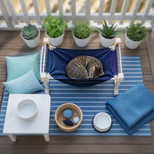 Hamac pour chat : créer un coin de sieste féline sur la terrasse