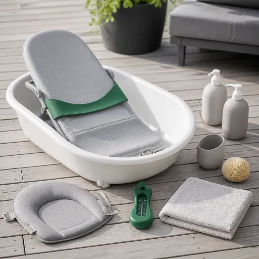 Transat de bain : l’art de baigner bébé confortablement… même sur la terrasse