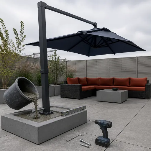 Parasol déporté 3x3 : l’allié élégant pour un salon de jardin vraiment habitable